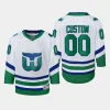 youth hurricanes custom white whalers replica jersey