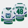 youth hurricanes jordan martinook white whalers replica jersey