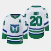 youth hurricanes sebastian aho white whalers replica jersey