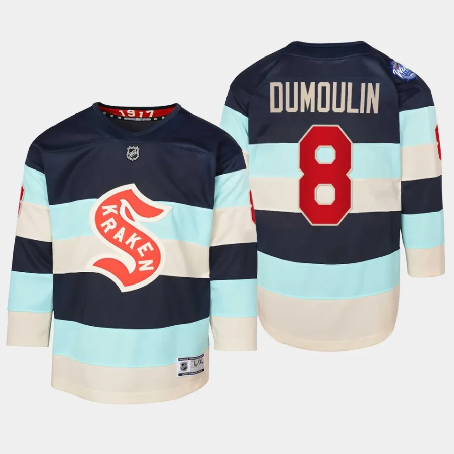 youth kraken brian dumoulin blue 2024 nhl winter classic premier player jersey