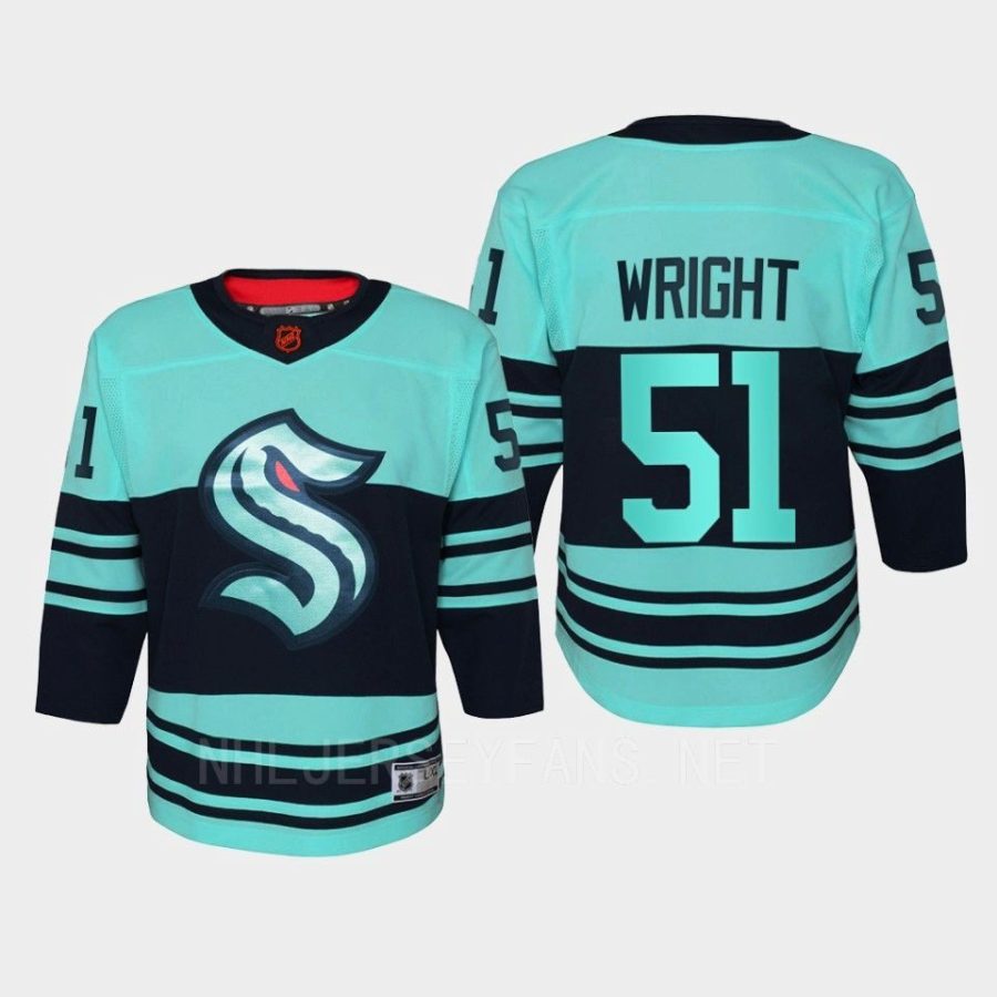 youth kraken shane wright ice blue 2022 special edition 2.0 replica retro jersey