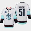 youth kraken shane wright white away 2022 nhl draft jersey