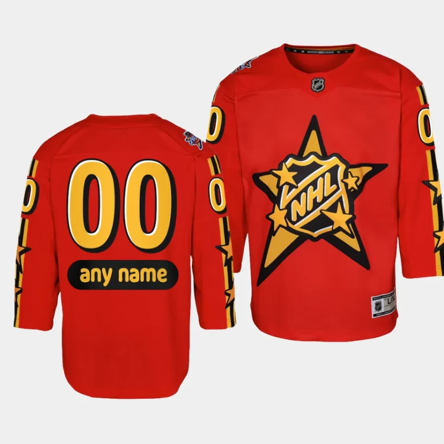 youth nhl custom red 2024 nhl all star game premier jersey