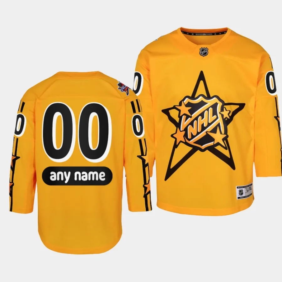 youth nhl custom yellow 2024 nhl all star game premier jersey