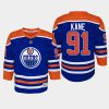 youth oilers evander kane royal 2022 23 home replica player jersey