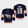 youth oilers zach hyman navy special edition 2.0 replica retro jersey