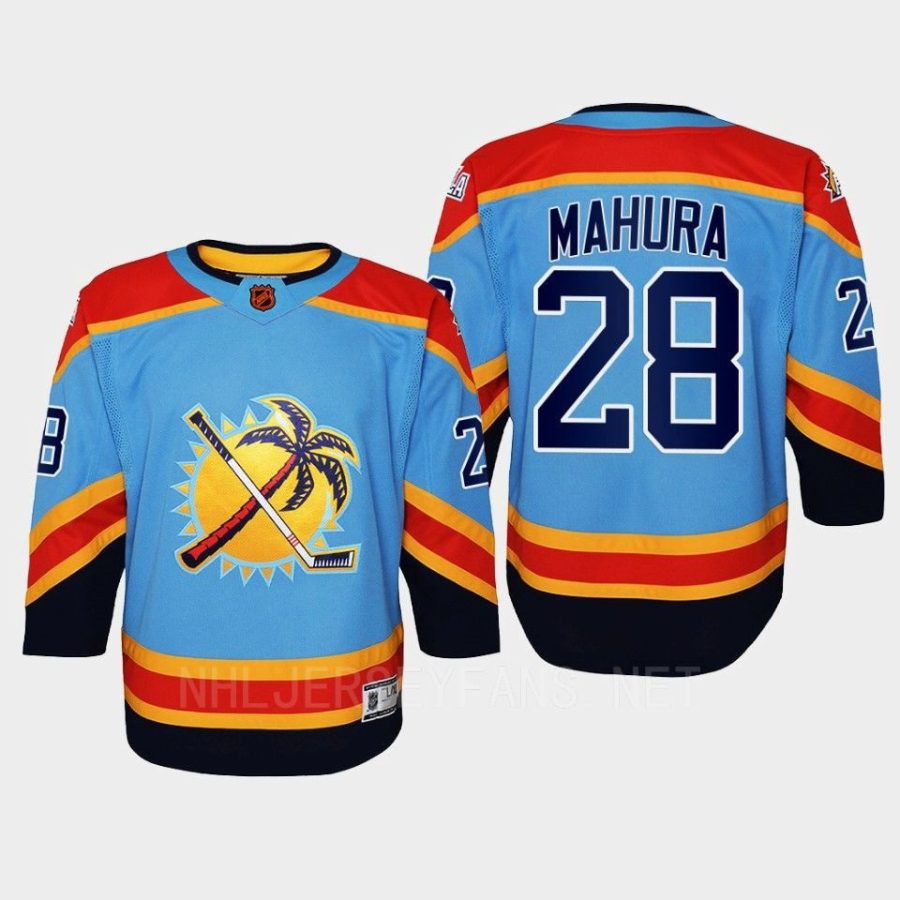 youth panthers josh mahura blue 2022 special edition 2.0 replica retro jersey