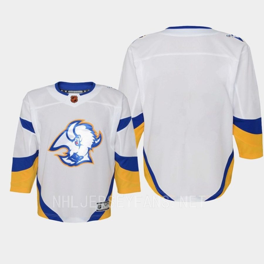 youth sabres blank white 2022 special edition 2.0 premier retro jersey