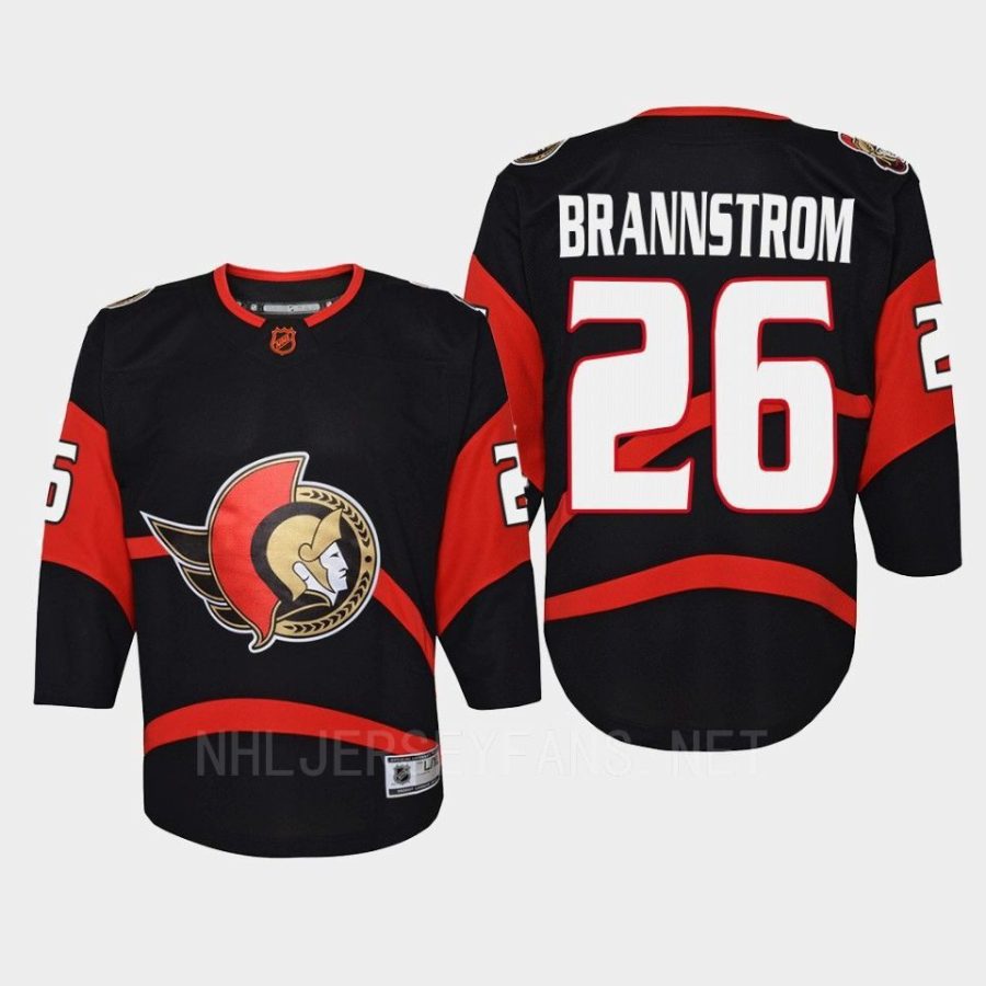 youth senators erik brannstrom black 2022 special edition 2.0 replica retro jersey