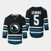 youth sharks matt benning black 2023 24 cali fin 3rd alternate replica jersey