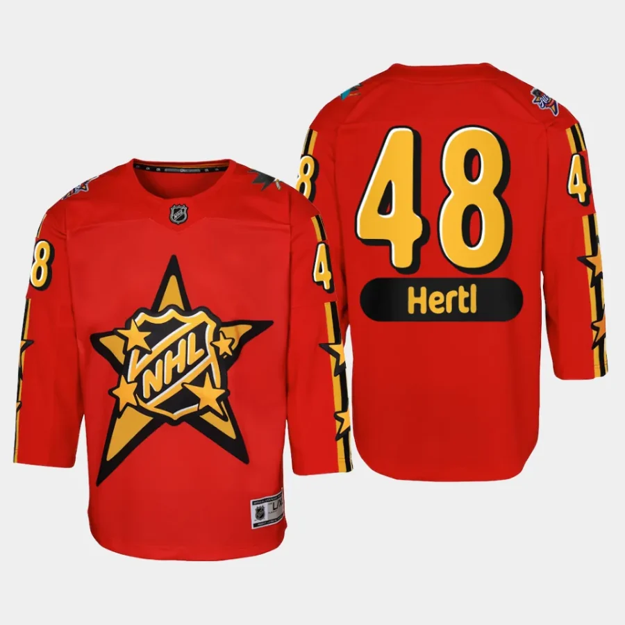 youth sharks tomas hertl red 2024 nhl all star game premier jersey