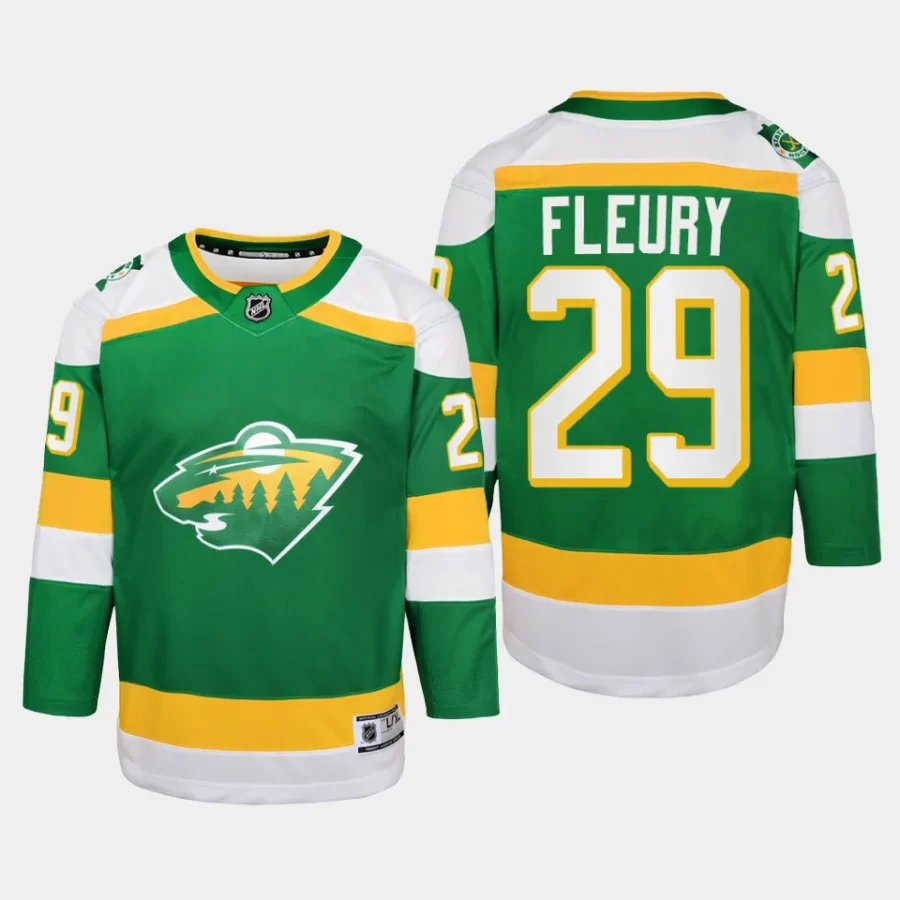 youth wild marc andre fleury green 2023 24 alternate replica player jersey